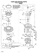 PUMP AND MOTOR Diagram and Parts List for DU915PWKS0  Whirlpool Dishwasher