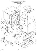 TUB ASSEMBLY Diagram and Parts List for TUD5700EQ0  Estate Dishwasher