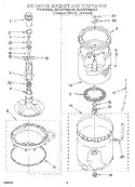 AGITATOR, BASKET AND TUB Diagram and Parts List for 3LBR7255AN0  Whirlpool Washer