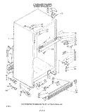 CABINET Diagram and Parts List for KTRF22MSTOY1  Whirlpool Refrigerator