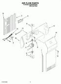 AIR FLOW PARTS Diagram and Parts List for 6GD5SHGXSS03  Whirlpool Refrigerator