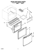 DOOR AND SHELF PARTS Diagram and Parts List for EL02CCXPB00  Whirlpool Refrigerator