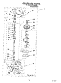 GEARCASE Diagram and Parts List for LSR6334LQ0  Whirlpool Washer