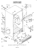 CABINET Diagram and Parts List for EHT201VKWR6  Whirlpool Refrigerator