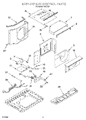 AIR FLOW AND CONTROL Diagram and Parts List for RA81G0  Whirlpool Air Conditioner