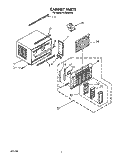 CABINET Diagram and Parts List for ACQ254XY0  Whirlpool Air Conditioner