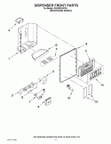 DISPENSER FRONT PARTS Diagram and Parts List for GSS26C4XXY04  Whirlpool Refrigerator