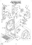 BULKHEAD Diagram and Parts List for LGT7848DZ0  Whirlpool Dryer
