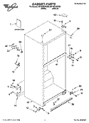 CABINET PARTS Diagram and Parts List for ET1PHKXPQ02  Whirlpool Refrigerator