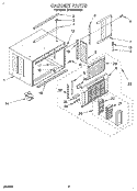 CABINETS Diagram and Parts List for BPAC0830AS1  KitchenAid Air Conditioner