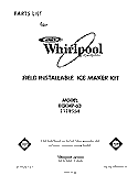 SECTION Diagram and Parts List for ECKMF63  Whirlpool Ice Maker