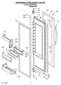 REFRIGERATOR DOOR PARTS Diagram and Parts List for KSSC48FTS02  KitchenAid Refrigerator