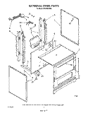 EXTERNAL OVEN Diagram and Parts List for SF010EERW0  Whirlpool Range