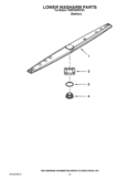 LOWER WASHARM PARTS Diagram and Parts List for 7WDF530PAYM1  Whirlpool Dishwasher