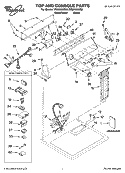 TOP AND CONSOLE PARTS Diagram and Parts List for WGD5900SB0  Whirlpool Dryer