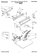 SECTION Diagram and Parts List for TEDL640BW0  Whirlpool Dryer