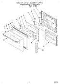 UPPER OVEN DOOR Diagram and Parts List for KEBI271BBL3  KitchenAid Wall Oven