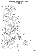 REFRIGERATOR SHELF Diagram and Parts List for BRS70XRANA03  Whirlpool Refrigerator