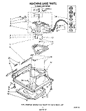 MACHINE BASE Diagram and Parts List for LA5310XSW0  Whirlpool Washer