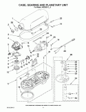 CASE, GEARING AND PLANETARY UNIT Diagram and Parts List for 4KB25G1XCO5  KitchenAid Mixer