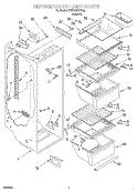 REFRIGERATOR LINER Diagram and Parts List for 4YED20TKFN02  Whirlpool Refrigerator