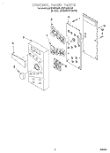 CONTROL PANEL Diagram and Parts List for MT3185SHB0  Whirlpool Microwave