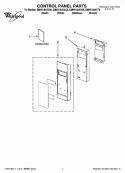 CONTROL PANEL PARTS Diagram and Parts List for GMH5184VAQ0  Whirlpool Microwave
