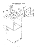 TOP AND CABINET , LITERATURE AND OPTIONAL Diagram and Parts List for LA6055XTN0  Whirlpool Washer