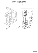 LATCH BOARD PARTS Diagram and Parts List for KCMS2055SSS1  KitchenAid Microwave