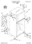 CABINET Diagram and Parts List for 3XARG468GF02  Whirlpool Refrigerator