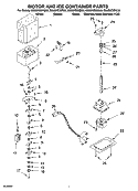 MOTOR AND ICE CONTAINER PARTS Diagram and Parts List for GS6SHEXNB00  Whirlpool Refrigerator