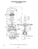 PUMP AND SPRAY ARM Diagram and Parts List for DU1800XT1  Whirlpool Dishwasher