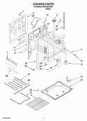 CHASSIS PARTS Diagram and Parts List for WDE150LVQ01  Whirlpool Range