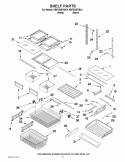 SHELF PARTS Diagram and Parts List for KBFS20EVBL4  KitchenAid Refrigerator