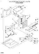 AIRFLOW AND CONTROL Diagram and Parts List for ACM122XE0  Whirlpool Air Conditioner