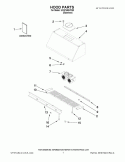 HOOD PARTS Diagram and Parts List for UXG7480VDS0  Whirlpool Range Hood