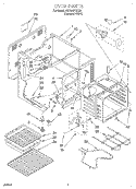 OVEN Diagram and Parts List for 4RF310PXDQ0  Whirlpool Range