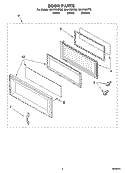 DOOR PARTS Diagram and Parts List for GH4155XPB2  Whirlpool Microwave