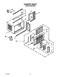 CABINET Diagram and Parts List for ACQ122XZ0  Whirlpool Air Conditioner