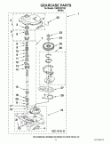GEARCASE PARTS Diagram and Parts List for CAM2742TQ3  Whirlpool Washer
