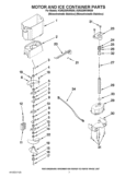 MOTOR AND ICE CONTAINER PARTS Diagram and Parts List for KSRS25RVMK05  KitchenAid Refrigerator