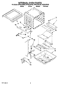 INTERNAL OVEN PARTS Diagram and Parts List for GW395LEPQ05  Whirlpool Range