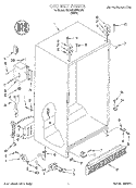 CABINET Diagram and Parts List for 3XARG458GD01  Whirlpool Refrigerator