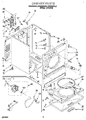 SECTION Diagram and Parts List for REX5636AW2  Roper Dryer