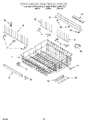 UPPER RACK AND TRACK Diagram and Parts List for KUDS24SEBL5  KitchenAid Dishwasher