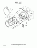DOOR PARTS Diagram and Parts List for WED9610XW0  Whirlpool Dryer