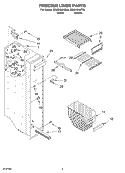 FREEZER LINER Diagram and Parts List for ED5CHGXKQ00  Whirlpool Refrigerator