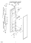 FREEZER DOOR Diagram and Parts List for 8ED25PQXDW01  Whirlpool Refrigerator
