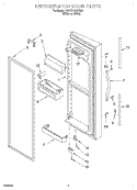 REFRIGERATOR DOOR Diagram and Parts List for 3XART745GW00  Whirlpool Refrigerator
