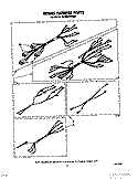 WIRING HARNESS Diagram and Parts List for RF395PXPW0  Whirlpool Range